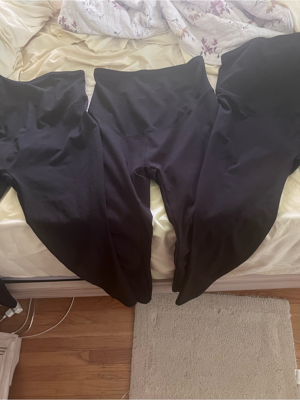 3 Pack Maternity Leggings Black Size Large